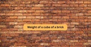 weight of a cube of a brick in pound and kg