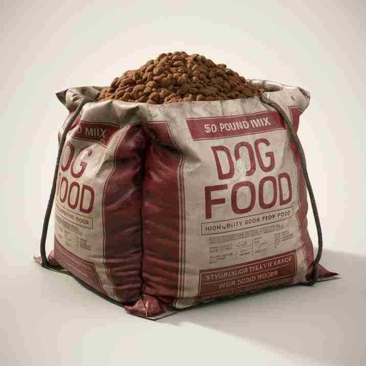 A Large Bag of Dog Food that weigh about 50 pounds