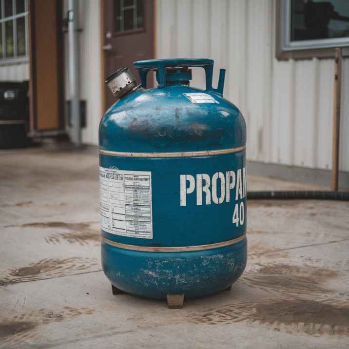 A full propane tank that weigh 40 lbs