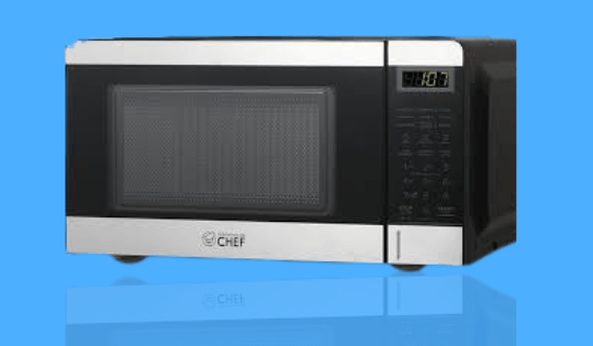 A small microwave oven that weigh around 40 lbs